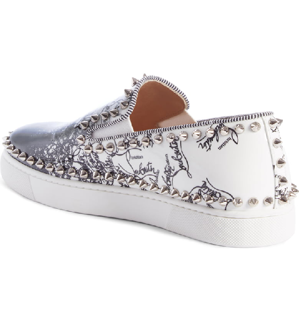 Christian Louboutin Exclusive To Mytheresa - Pik Boat Woman Leather  Sneakers In White | ModeSens