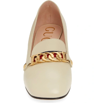 Shop Gucci Loafer Pump In White