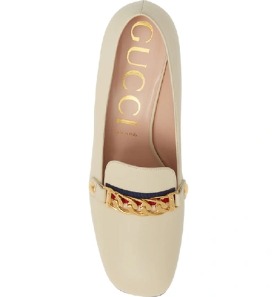 Shop Gucci Loafer Pump In White