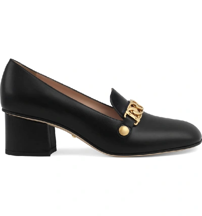 Shop Gucci Loafer Pump In Black