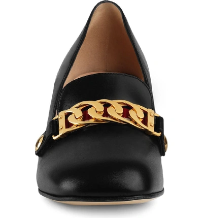 Shop Gucci Loafer Pump In Black