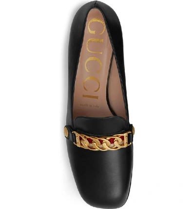 Shop Gucci Loafer Pump In Black