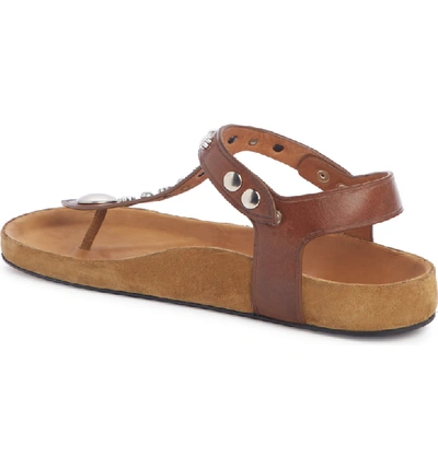 Shop Isabel Marant Enore Studded Sandal In Brown