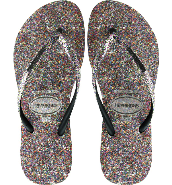 black sparkly havaianas