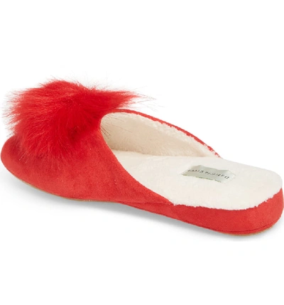 Shop Patricia Green Pretty Pouf Slipper In Red Fabric