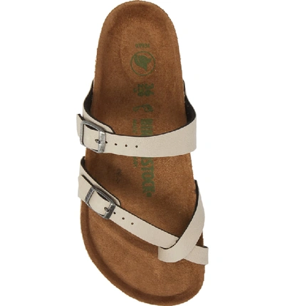 Shop Birkenstock Mayari Birko-flor(tm) Slide Sandal In Pull Up Stone Faux Leather