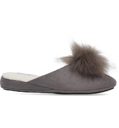 Shop Patricia Green Pretty Pouf Slipper In Charcoal Suede