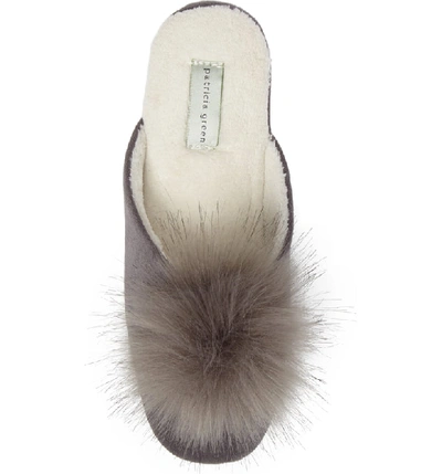 Shop Patricia Green Pretty Pouf Slipper In Charcoal Suede