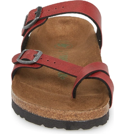 Shop Birkenstock Mayari Birko-flor(tm) Slide Sandal In Bordeaux Leather