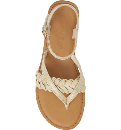 Shop Toms Lexie Sandal In Natural Shimmer Canvas