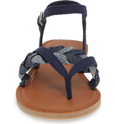 Shop Toms Lexie Sandal In Navy Denim Fabric