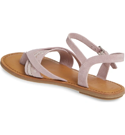 Shop Toms Lexie Sandal In Burnished Lilac Suede