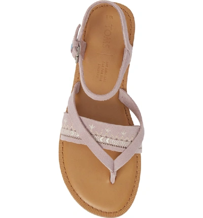 Shop Toms Lexie Sandal In Burnished Lilac Suede