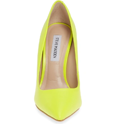 Shop Steve Madden Daisie Pointy-toe Pump In Lime
