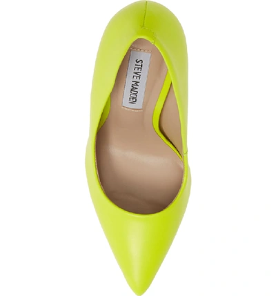 Shop Steve Madden Daisie Pointy-toe Pump In Lime