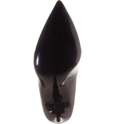 Shop Steve Madden Daisie Pointy-toe Pump In Black Leather