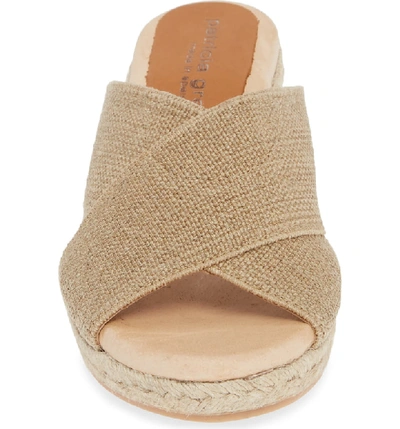 Shop Patricia Green Shania Wedge Slide Sandal In Linen Fabric