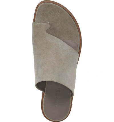Shop Vince Edris Toe Loop Sandal In Light Woodsmoke
