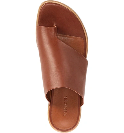 Shop Vince Edris Toe Loop Sandal In Cognac