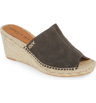 Shop Patricia Green Shen Espadrille Mule In Charcoal/ Charcoal Suede