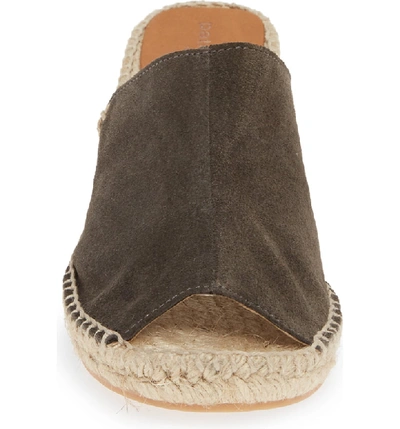 Shop Patricia Green Shen Espadrille Mule In Charcoal/ Charcoal Suede