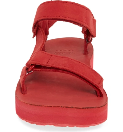 Shop Teva Midform Universal Sandal In Racing Red Leather