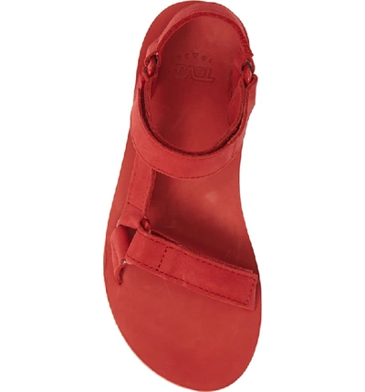 Shop Teva Midform Universal Sandal In Racing Red Leather