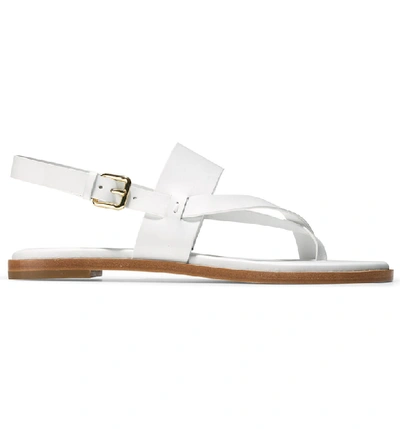 Shop Cole Haan Anica Sandal In White Leather