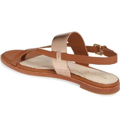 Shop Cole Haan Anica Sandal In Pecan/ Rose Gold Leather