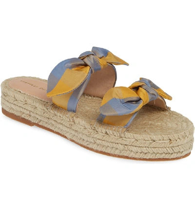 Shop Loeffler Randall Daisy Knot Espadrille Slide Sandal In Dandelion/ Rain