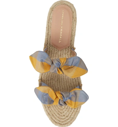 Shop Loeffler Randall Daisy Knot Espadrille Slide Sandal In Dandelion/ Rain