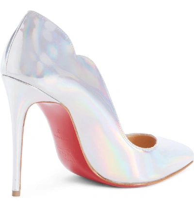 Shop Christian Louboutin Hot Chick Scallop Pump In Silver