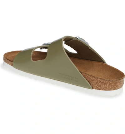 Shop Birkenstock Arizona Slide Sandal In Khaki Leather