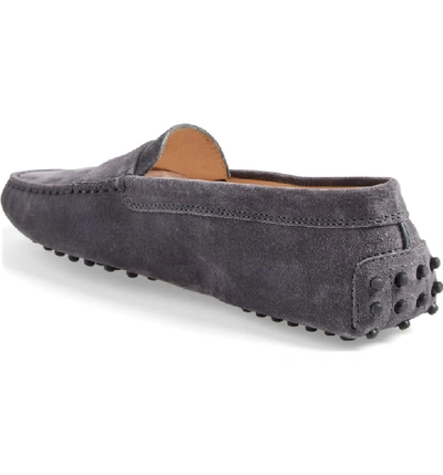 Shop Tod's Gommini Driving Moccasin In Grey Suede