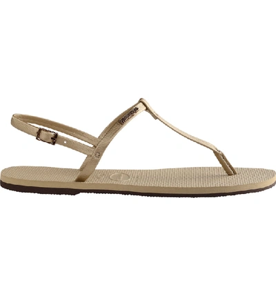 Shop Havaianas You Riviera Sandal In Sand Grey