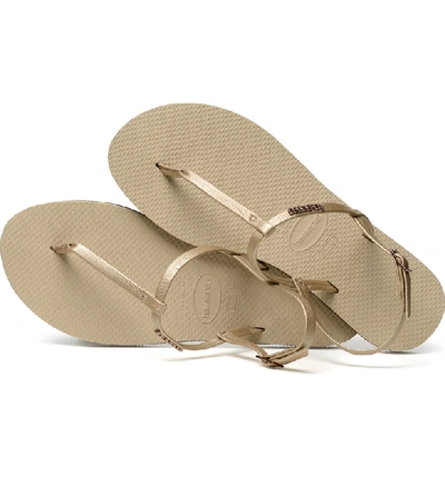 Shop Havaianas You Riviera Sandal In Sand Grey