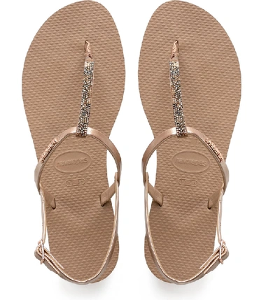 Shop Havaianas You Riviera Sandal In Golden Rose