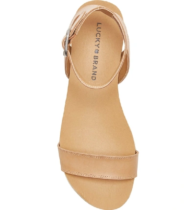 Shop Lucky Brand Garston Espadrille Sandal In Stone Leather