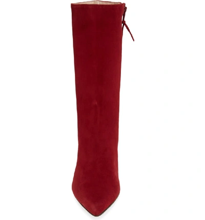 Shop Alexandre Birman Cuba Boot In Scarlet Suede