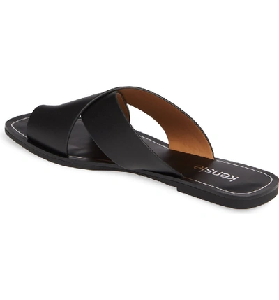 Shop Kensie Nola Slide Sandal In Black Leather
