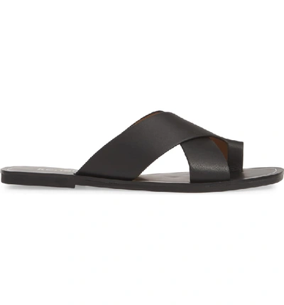Shop Kensie Nola Slide Sandal In Black Leather