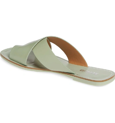 Shop Kensie Nola Slide Sandal In Green Leather