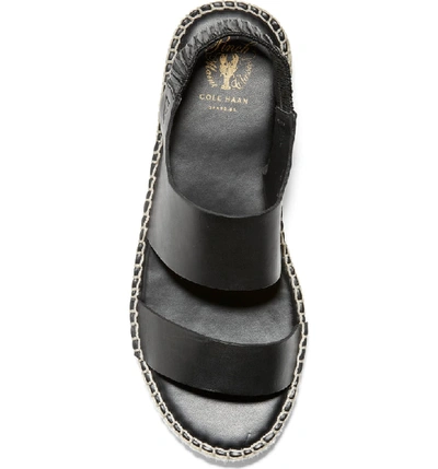 Shop Cole Haan Cloudfeel Espadrille Sandal In Black Leather