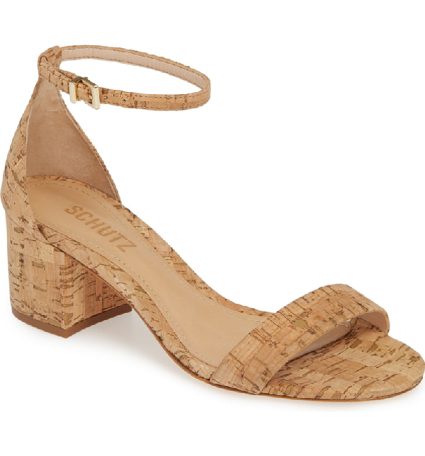 cork ankle strap sandals