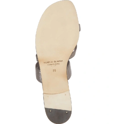Shop Manolo Blahnik Slide Sandal In Antracite