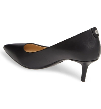 Shop Michael Michael Kors Flex Kitten Pump In Black Vachetta Leather