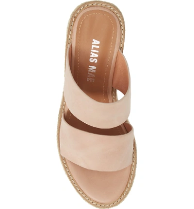 Shop Alias Mae Kaara Espadrille Wedge Sandal In Blush Leather