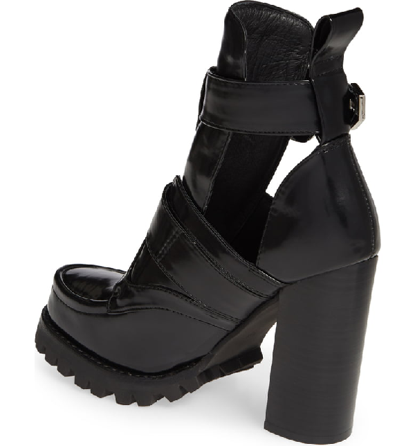 jeffrey campbell craven buckle strap bootie