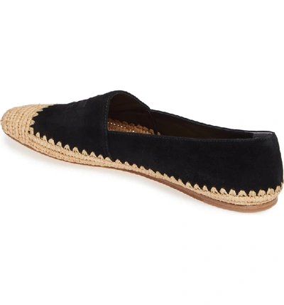 Tory Burch Arianne Suede Espadrille Flats In Perfect Black | ModeSens