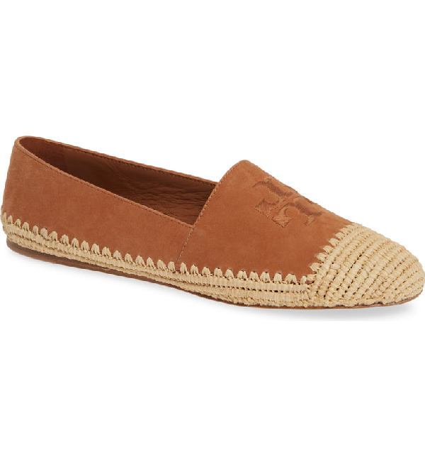 tory burch woven cap toe flat